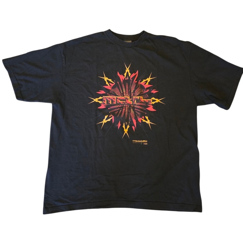 Nike Limited Edition 71/01 Graphic T-Shirt Mens XXL Black Made in USA Y2K Rare